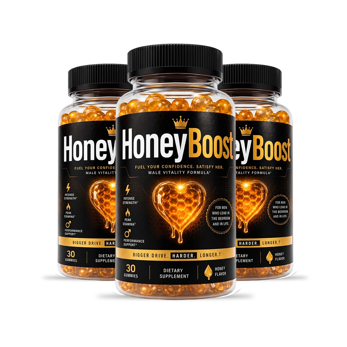 HoneyBoost™ male vitality honey gummies — 3 bottles